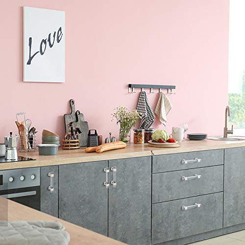 Mengico 6 Pack Cabinet Pulls 3 Inch Hole Centers Kitchen Cabinet Handles Polished Chrome Modern Drawer Pulls Acrylic Cabinet Hardware for Bathroom and Bedroom