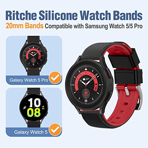 Ritche Christmas Gift Christmas Stocking Stuffers 18mm Silicone Watch Band Black Quick Release Rubber Watch Bands for Men Women, White Elephant Gifts, Stocking Stuffers for Men