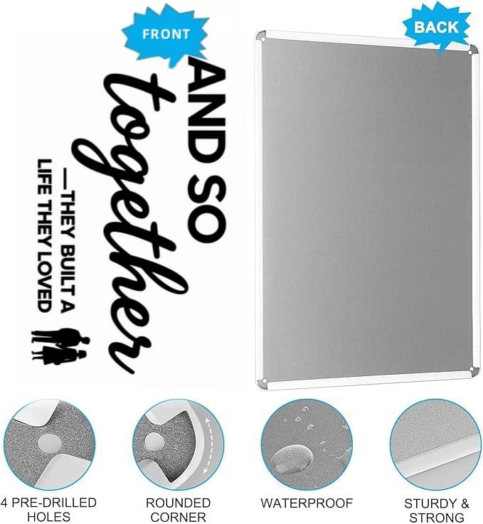 Carastora Healing Metal Tin Sign for Home, Rustic Farmhouse Tabletop Desk Decor, Inspirational Quote for Living Room Bedroom, Gift for Coffee Lovers and Family, 12x8 Inch