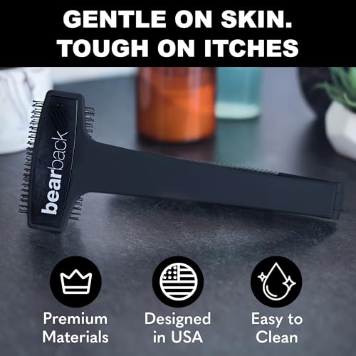 Bearback Back Scratcher for Men & Women – Long Reach Folding Handle, Skin-Safe Bristles – Extendable, Portable, Easy to Clean – Designed by a USA Small Business