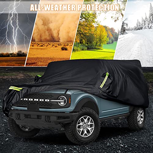 Waterproof Car Covers Replace for 1999-2025 Ford Focus Sedan, 6 Layers All Weather Custom-fit Car Cover with Zipper Door & Windproof Bands for Snow Rain Dust Hail Protection (Sedan)