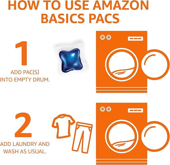 Amazon Basics Laundry Detergent Pacs, Fresh Scent, 120 count (Previously Solimo)