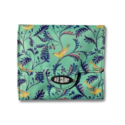 Big Skinny Trixie TriFold Wallet, Holds Up to 30 Cards (Sangria Red Plaid)