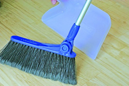 Camco Adjustable Broom and Dustpan - Portable & Compact Full Size Broom - Adjusts from 24-52 Inches, Ideal for RV, Marine, and Home Use (43623-A)