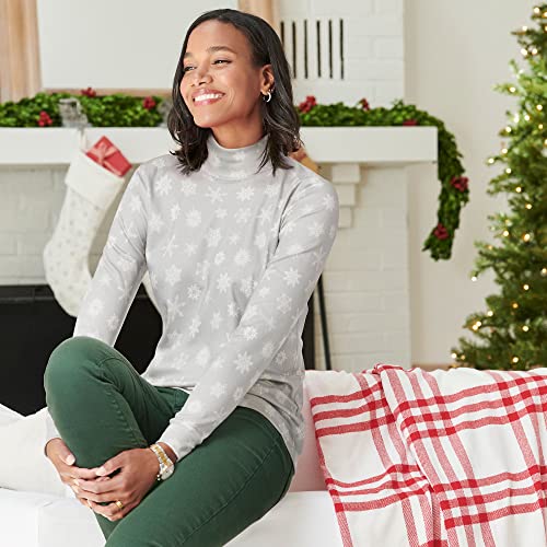 Lands' End Womens Long Sleeve Supima Mock Black Plus 2X