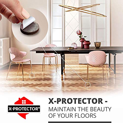 235 pcs Felt Furniture Pads Brown & Beige X-Protector! Huge Quantity of Furniture Pads for Hardwood Floors – Your Ideal Wood Floor Protectors for Furniture. Protect Any Type of Hard Floor!
