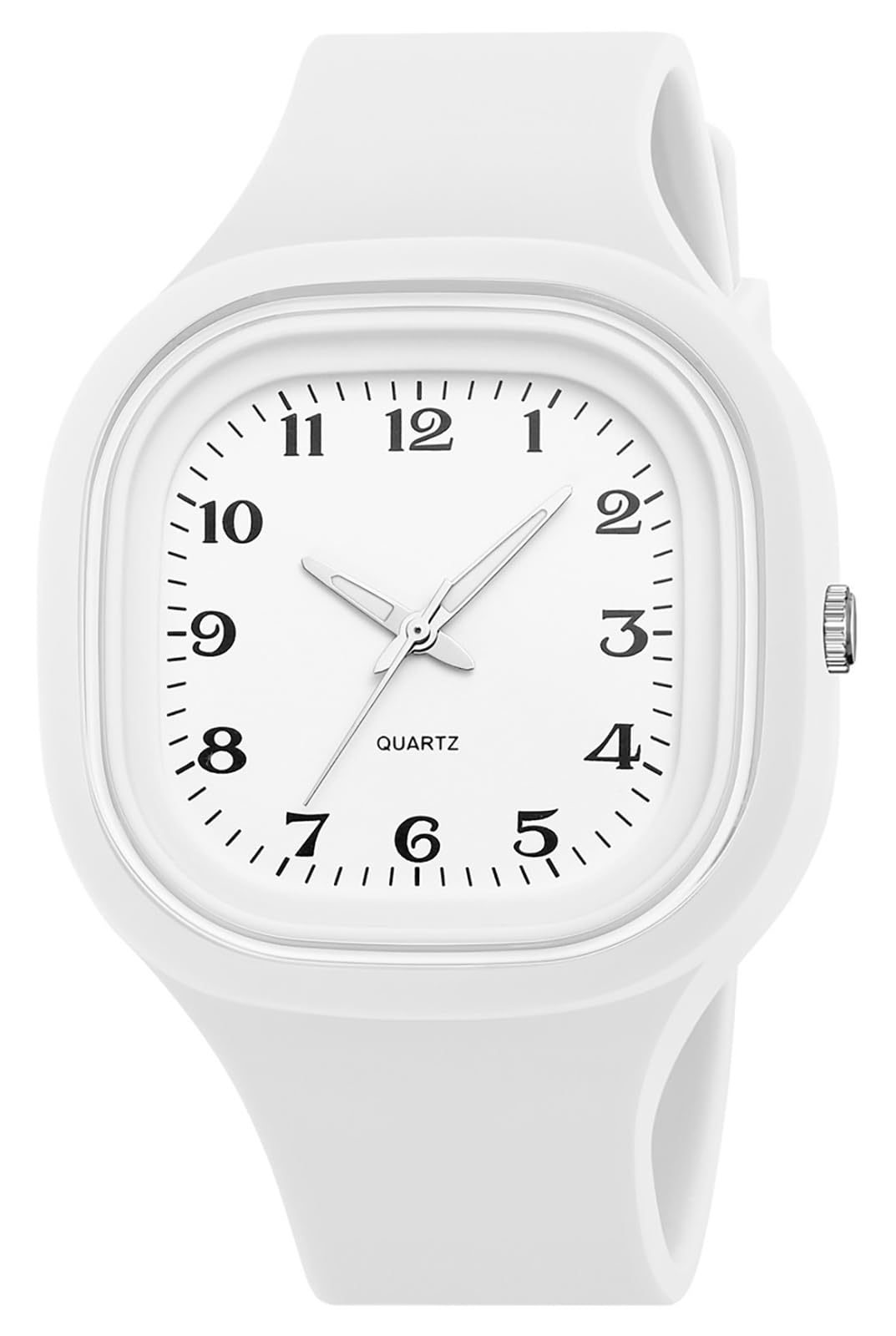 BESTKANG Unisex Quartz Watch Easy - to - Read Dial Casual Fashion Wristwatch for Men and Women (White)