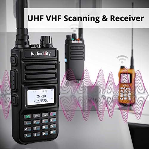 Radioddity GM-30 GMRS Radio Handheld 5W Long Range Two Way Radio for Adults, GMRS Repeater Capable, with NOAA Scanning & Receiving, Display SYNC, for Off Road Overlanding Family Use, 1 Pack