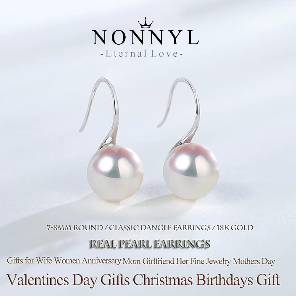 Pearl Earrings Mothers Day Gifts for Her Romantic Gifts for Women Wife Couples-Mom Birthday Anniversary Christmas Valentine's Day Gifts