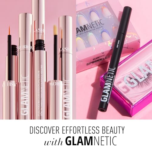 Glamnetic Press On Nails - Maple Glaze | Short Almond Nude Brown Neutral Nails with Glaze Finish | 15 Sizes - 30 Nail Kit with Glue