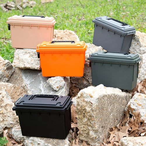 Sheffield 12628 Field Box, Pistol, Rifle, or Shotgun Ammo Storage Box, Tamper-Proof Locking Ammo Can, Water Resistant, Made in The U.S.A, Stackable, Gray