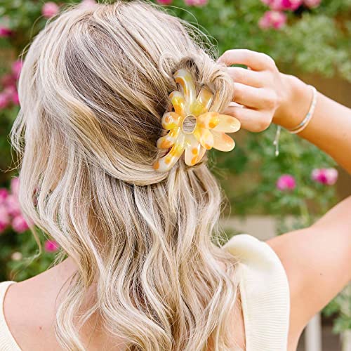 GQLV Hair Claw Clips - 3PCS Cute Styling Accessories for Women/Girls, Medium Nonslip Claws for Thin Hair, Strong Hold for Thick Hair