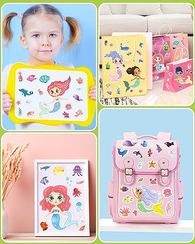 24 Pcs Make Your Own Animal Sticker Sheets for Kids, 2 Sheets 12 Animals Stickers with Safaris, Sea Animals Face Stickers for Kids Toddlers Crafts Activities Gift Bags Birthday Party Favors Supplies
