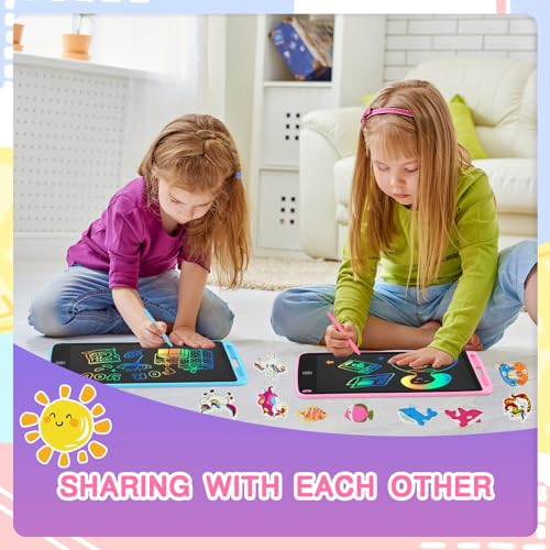 Toddler Kids Toys Gifts - 2 Pack LCD Writing Tablet 10 Inch Doodle Board, Drawing Tablet Drawing Pad, Kids Games Christmas Birthday Gifts Toys for 3 4 5 6 7 Years Old Girls Boys
