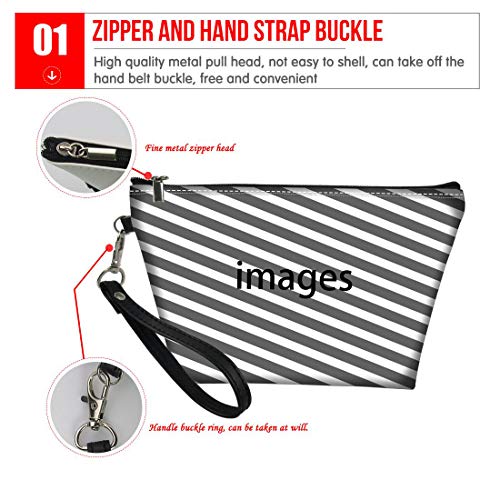 Mumeson Halloween Cosmetic Bag Makeup Bag Wallet Coin Purse Small Handbag Toiletry Bag with Adjustable Strap, Ghost Pumpkin Rainbow