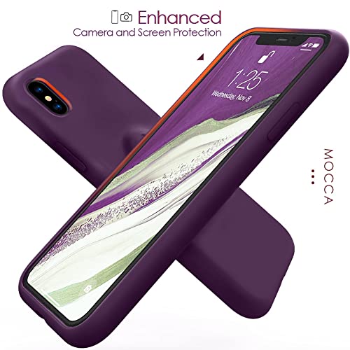 MOCCA for iPhone 11 Pro Case with Ring Kickstand | Anti-Scratch | Soft Microfiber Lining | Full-Body Shockproof Protective Silicone Case for iPhone 11 Pro 5.8inch - Purple