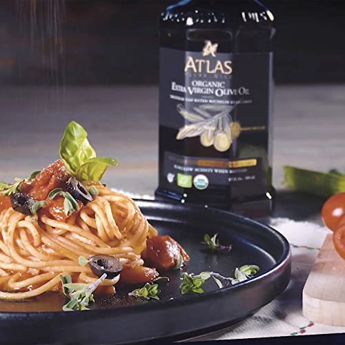 Atlas 1 LT Cold Press Extra Virgin Olive Oil with Polyphenol Rich from Morocco | Newly Harvested Unprocessed from One Single Family Farm | Moroccan Organic EVOO Trusted by Michelin Star Chefs