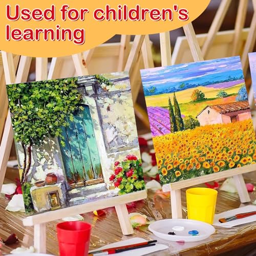 ESRICH Small Canvases for Painting 6x6 inch, 12 Pack Canvas Boards Cotton Painting Canvas Primed Acid Free Mini Blank Canvas Panels for Oil Paint,Watercolor,Acrylic Paint,Gouache&Tempera.