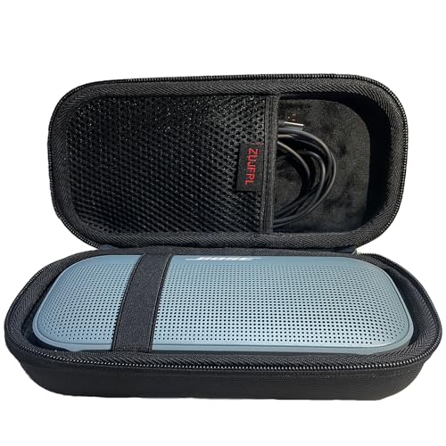 ZUJFPL Bose Soundlink Flex Bluetooth Speaker Case, Hard EVA Carrying Storage Bag, Waterproof, Shockproof and Dustproof Travel Case for Speaker - Black