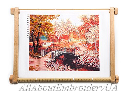 Needlepoint Embroidery Tapestry Scroll Frame Made of Organic Beech, Wooden Cross Stitch Frame, Needlepoint Holder, Stitching Frame (7.8" х 9.4")