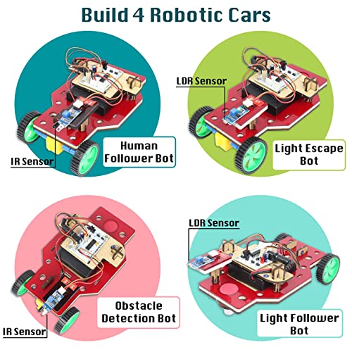 ButterflyEdufields 10in1 STEM Robotics Kit for Kids Ages 8-10-12 | DIY Electronics Engineering Sensors Toy | Science Kits for Kids Age 8-10-12 Years Boys and Girls | Best Educational Birthday Gift