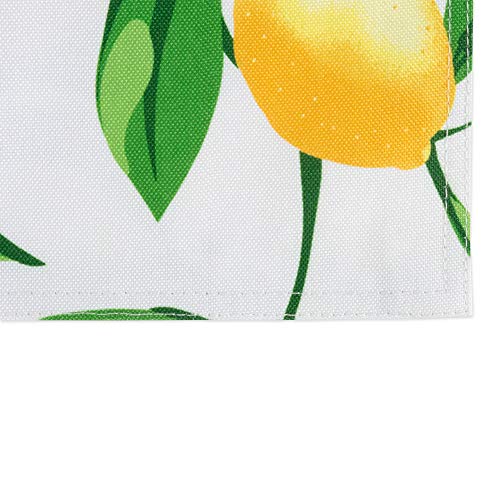 DII Lemon Bliss Outdoor Tabletop, Collection Stain Resistant & Waterproof, Reversible Placemat Set, 13x19