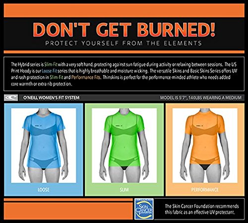 O'Neill UV Sun Protection Womens Basic Skins Long Sleeve Rash Tee Sun Rash Guard, Black, X-Small, Black, X-Small