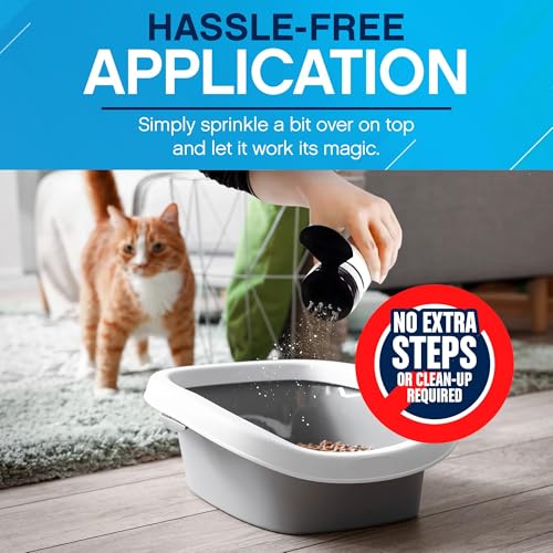 NonScents Cat Litter Deodorizer - Litter Box Odor Eliminator - Less Scooping Extends Kitty Litter Lifespan - Fragrance-Free Formula Eliminates Unpleasant Cat Odors - Fresh Scent Litter Pans