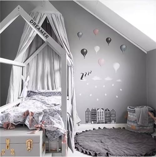 Apioiqa Round Nursery Rug Playroom Floor Rug Tummy Time Blanket Dark Blue Baby Play Mat Round Crawling Mat Cotton Baby Gyms & Playmats