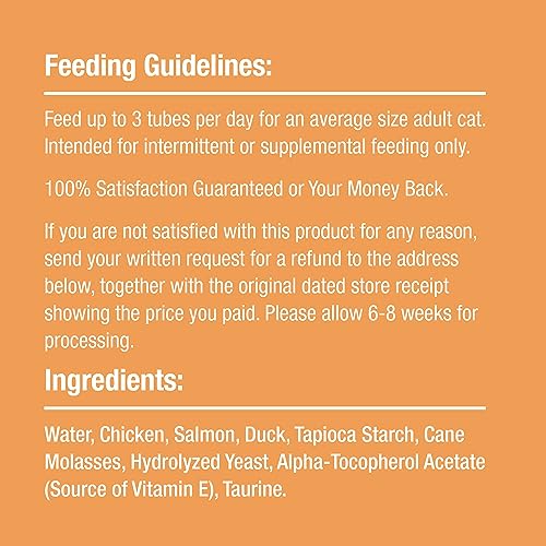 Good ‘n’ Tasty Savory Spoonables with Real Chicken, Salmon & Duck, 6 Count Tube, Triple Flavor Squeezable Lickable Wet Treats for Cats with Built-in Spoon for Less Mess