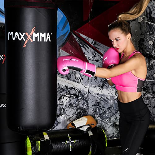 MaxxMMA Pro Style Boxing Gloves for Men & Women, Training Heavy Bag Workout Mitts Muay Thai Sparring Kickboxing Punching Bagwork Fight Gloves (Pink, 10 oz.)