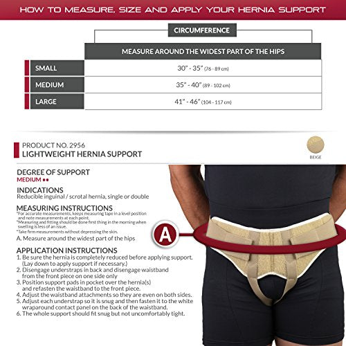 OTC Hernia Support, Single or Double Herniation, Inguinal Scrotal Treatment