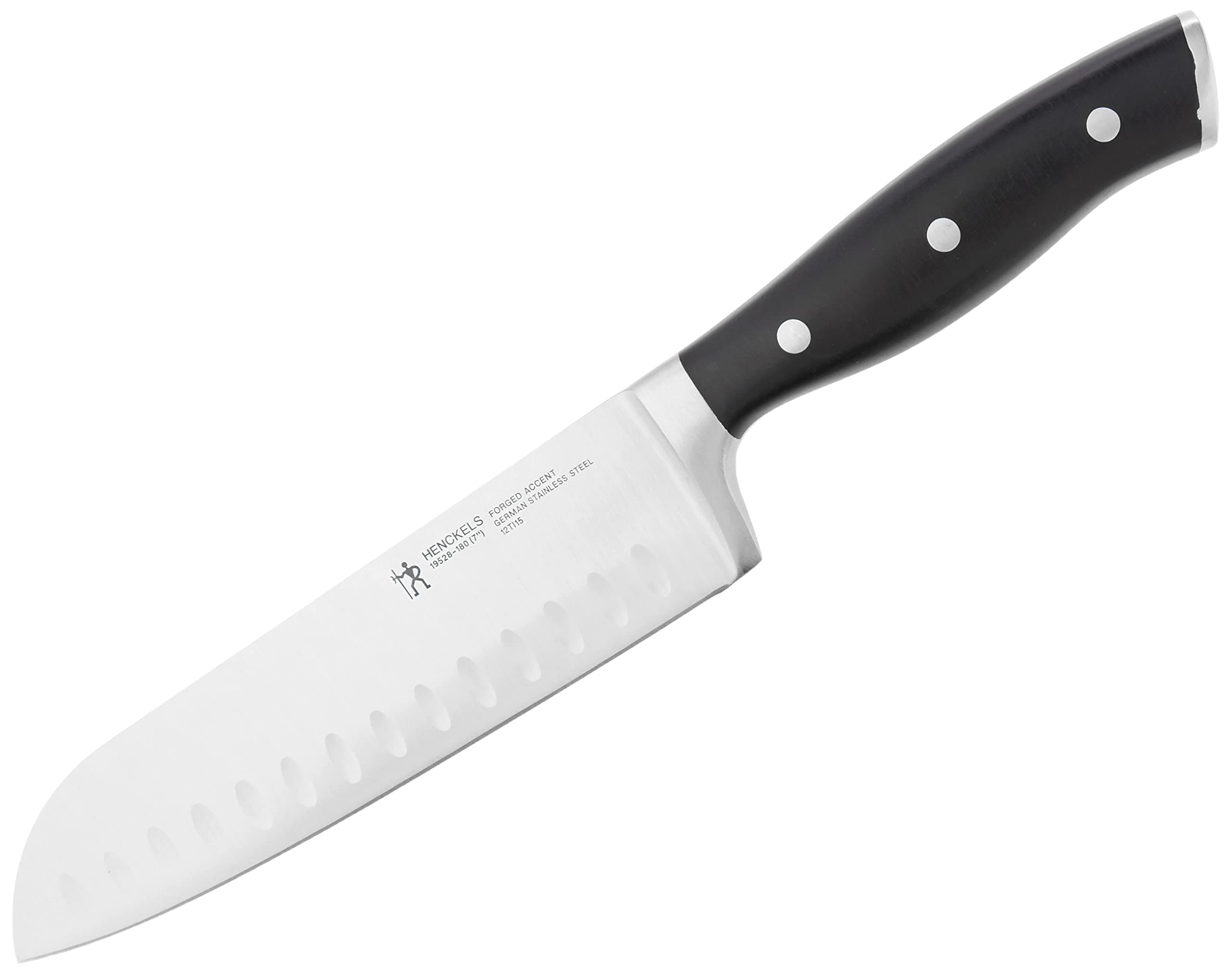 HENCKELS Forged Accent Razor-Sharp 2-pc Knife Set, Santoku Knife 5 Inch, Santoku Knife 7 Inch, German Engineered Informed by 100+ Years of Mastery,Black