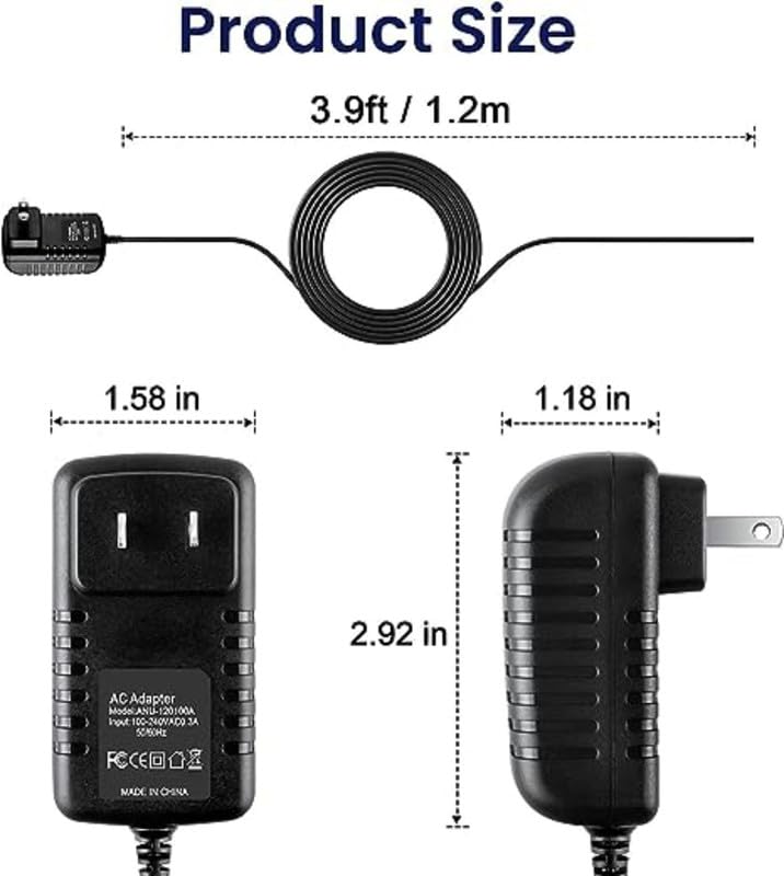 GizMac 5V Charger for LAMPICK C055 Travel Makeup Mirror with Lights 1000 mAh Rechargeable Battery DC5V Power Supply Cord Cable