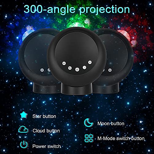 LitEnergy LED Sky Projector Light, Galaxy Lighting, Nebula Star Night Lamp with Base and Remote Control for Gaming Room, Home Theater, Bedroom , or Mood Ambiance (Black)