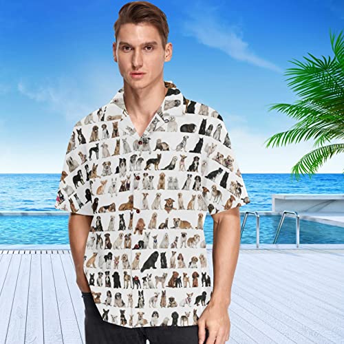 visesunny Hawaiian Shirt for Men Vintage Wildflower Sunflower Black Pattern Short Sleeve Beach Summer Casual Button Down Aloha Shirt Quick Dry