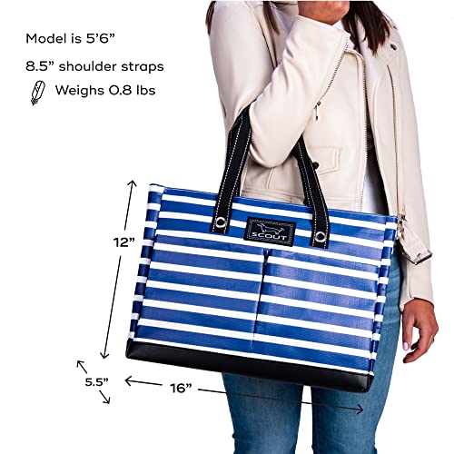 SCOUT Uptown Pocket Tote - Medium Multi-Use Tote Bag for Women, Nurses, Teachers, and Moms, 5 Pockets, Breakaway Zipper