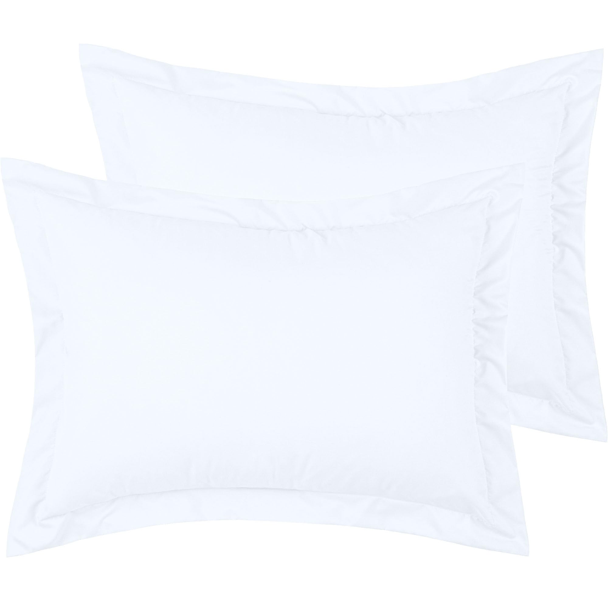 Mellanni Pillow Shams Set - 2 PC Iconic Collection Decorative Pillow Covers - Soft, Cooling, Wrinkle, Fade, Stain Resistant - Luxury Bed Accessories (King 20" x 36", White)