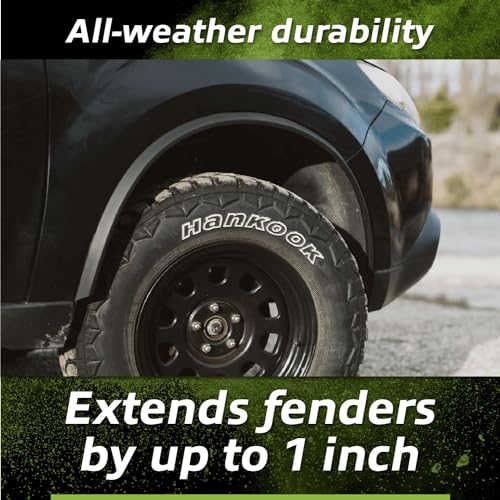 EZ Flares - Universal Offroad Flexible Foam Rubber Fender Flares 1-inch Extension
