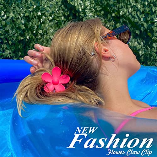 Flower Hair Claw Clips Flower Hair Clips 8PCS Cute Hair Clip Matte Hair Clips Big Claw Clip Strong Hold Jaw Daisy Clip Barrettes Large Hair Clamps Thin Thick Hair For Women Girls Gifts 8 Colors