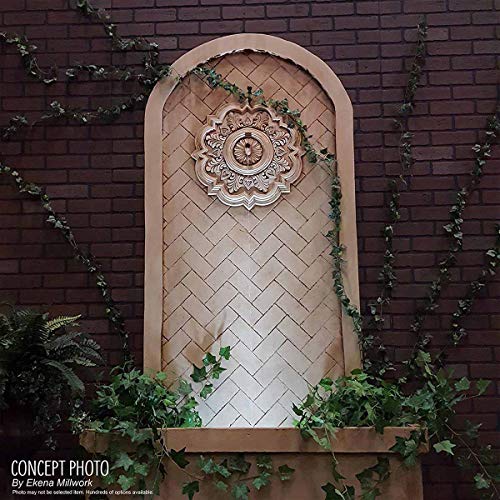 Ekena Millwork CM18ATRBC Attica Ceiling Medallion, 18"OD x 4"ID x 5/8"P (Fits Canopies up to 5"), Hand-Painted Root Beer Crackle