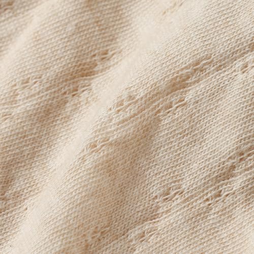 MOMSMENU Newborn Mittens No Scratch 100% Organic Cotton Mitts Baby Boy Girl Neutral With String 0-12 months 3 Packs Beige
