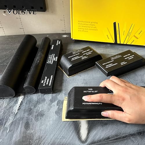 VOLSIVE Abrasive Sheet Roll Multi-Hole Sanding Roll Automotive Sandpaper Roll Clean Sand Sheet Roll for Woodworking, Auto Body Repair, 70 mm x 12 m - 180 Grit