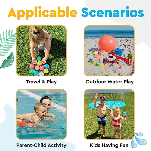 LEGACY KIDS Light Up Bath Toys For Kids Ages 4-8, Reusable water balloons For Kids, Water Balloons Quick Fill, Refillable Water Balloons For Kids, Magnetic, Reuse Water Balloons, Silicone (LED Light)