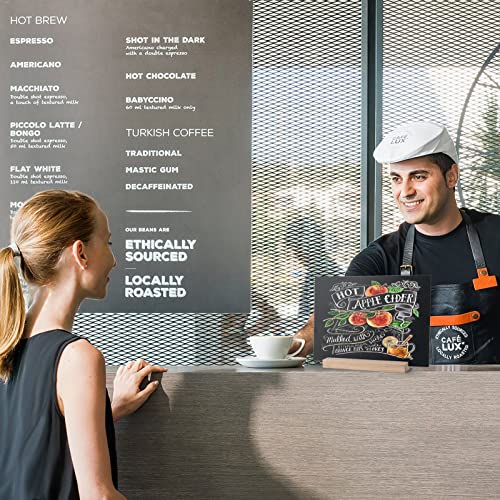 ONUPGO 8 x12 Inch Tabletop Chalkboard Sign with Base Stand, Menu Chalk Board Sign Store Food Signs, Message Boards for Party, Wedding, Tables Decoration, Bar and Restaurant