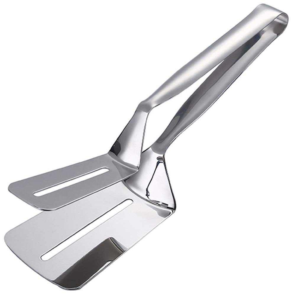 304 Kitchens Tongs 11 Inch 1 Pack Premium Stainless Steel Multipurpose Gripper Bread Clip/Steak Clamps/Fried Steak Clamp/Barbecue Tongs/Beefsteak Turner Flipper