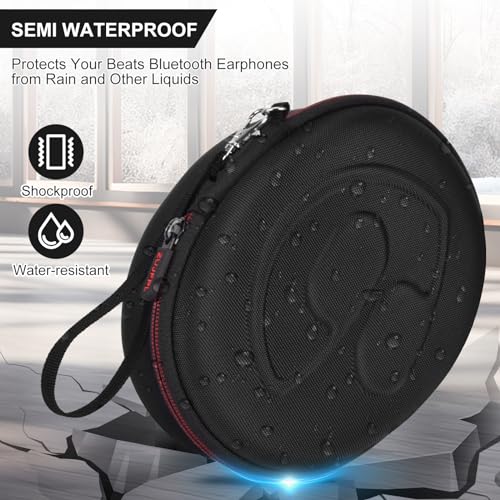 EVA Hard Case for Beats Solo3/Solo2 /Beats Studio Pro Wireless On-Ear Headphones,Premium Travel Protective Carrying Storage Bag(Black)