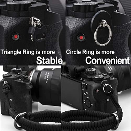AQAREA Camera Wrist Strap for DSLR Mirrorless Camera, Quick Release Camera Hand Strap with Safer Connector(Black)