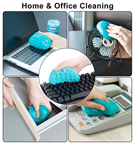 TICARVE 2Pack Cleaning Gel for Car Putty Car Slime Cleaning Car Detail Putty Tools Car Interior Cleaner Automotive Car Cleaning Kits Keyboard Cleaner Blue Green (320g/11.2oz)