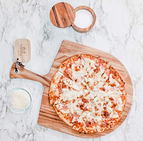 Ironwood Gourmet Napoli Pizza Peel, Acacia Wood 14 x 20 x 0.5 Inches